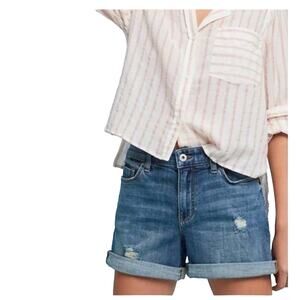 Pilcro and the Letterpress Blue Jean Shorts